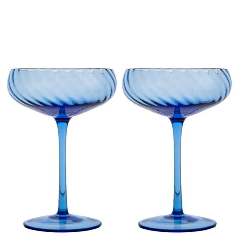 Opacity champagnefat 30 cl 2 stk blå