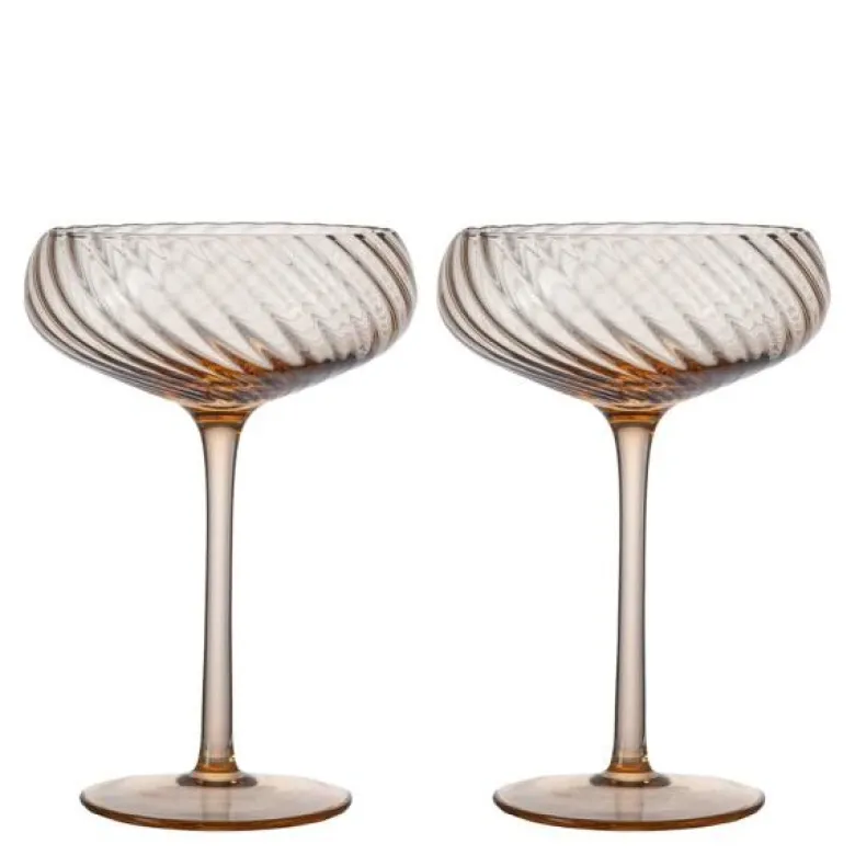 Opacity champagneglass 30 cl 2 stk fersken