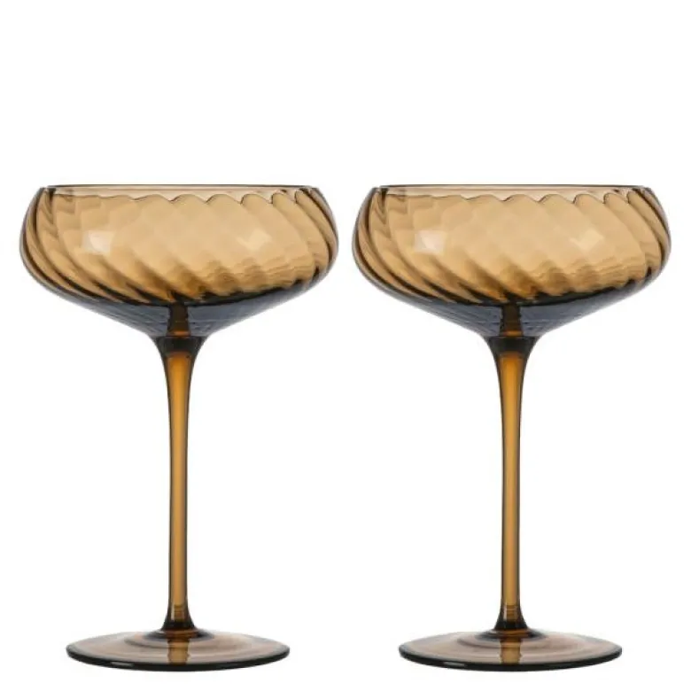 Opacity champagneglass 30 cl 2 stk brun