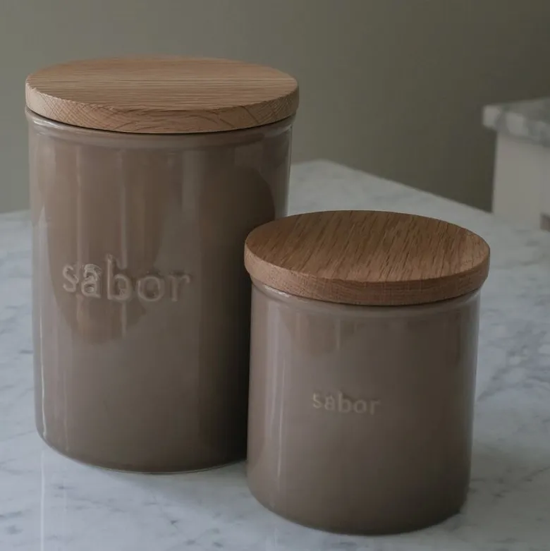 Oppbevaringskrukke 1,3L mahogany