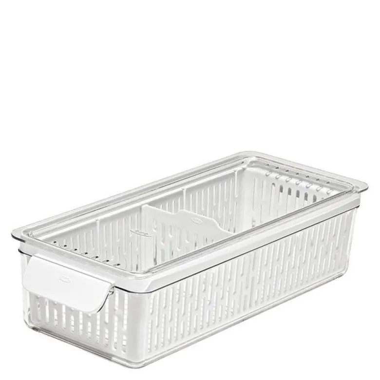 Oppbeveringsboks til kjøleskap 37x9,5 cm klar/hvit