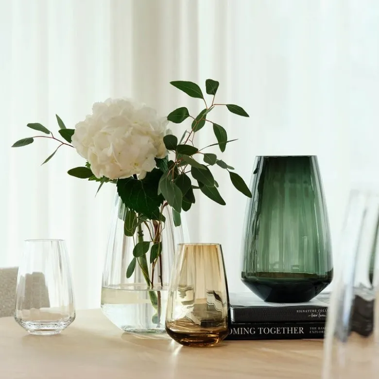 Optique vase 17 cm klar
