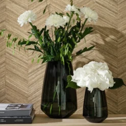 Optique vase 27 cm koksgrå