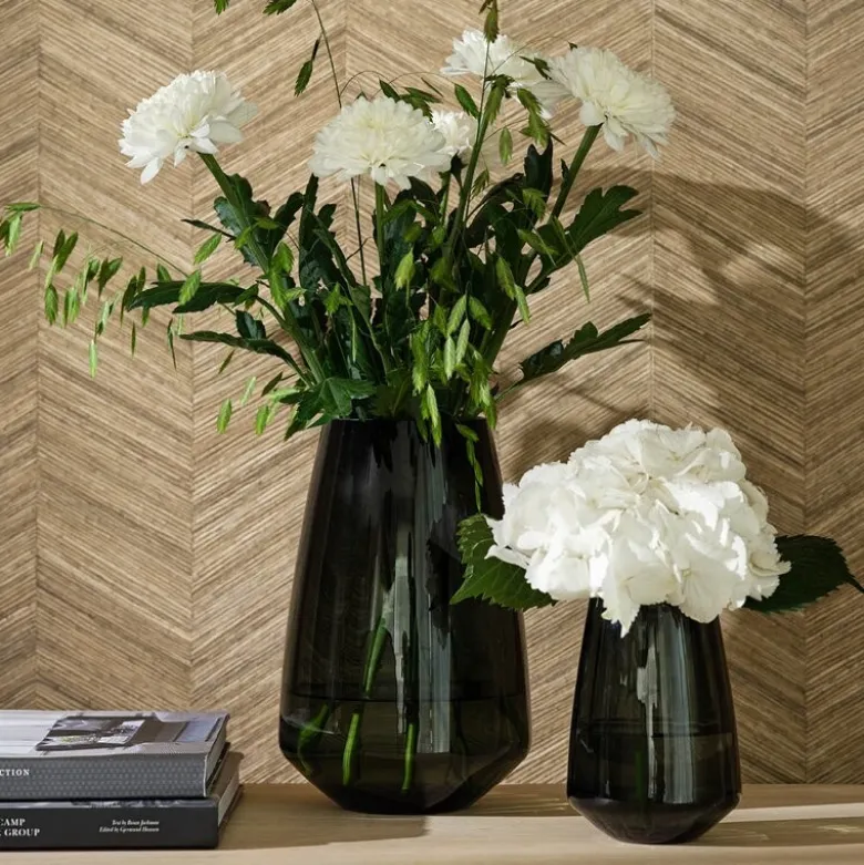 Optique vase 27 cm koksgrå