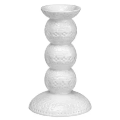Orient antik lysestake 14 cm hvit