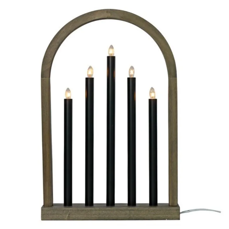 Oslo adventsstake 49 cm gråbeis/svart