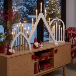 Oslo adventsstake 49 cm hvit