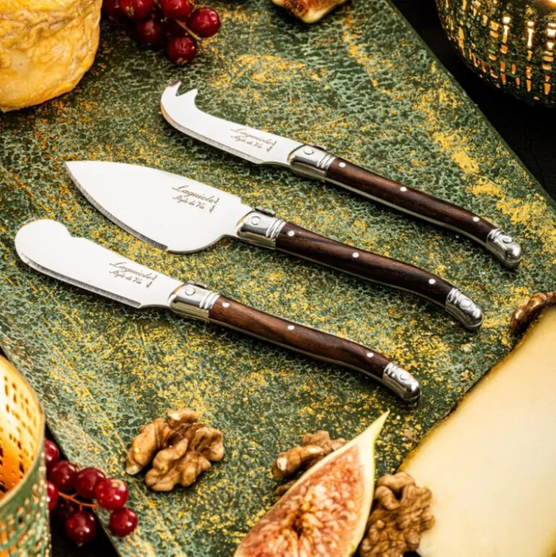 Ostekniver 3 stk dark wood
