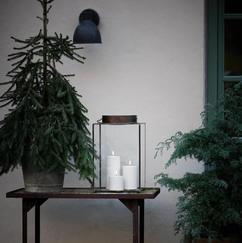 Outdoor LED-kubbelys utendørs 10,1x7,8 cm hvit