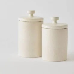 Palermo oppbevaringskrukke medium 20 cm krem