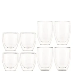 Pavina kaffeglass sett 8 stk 25 cl + 35 cl