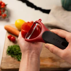 Peelers Y-tomatskreller rød/grå