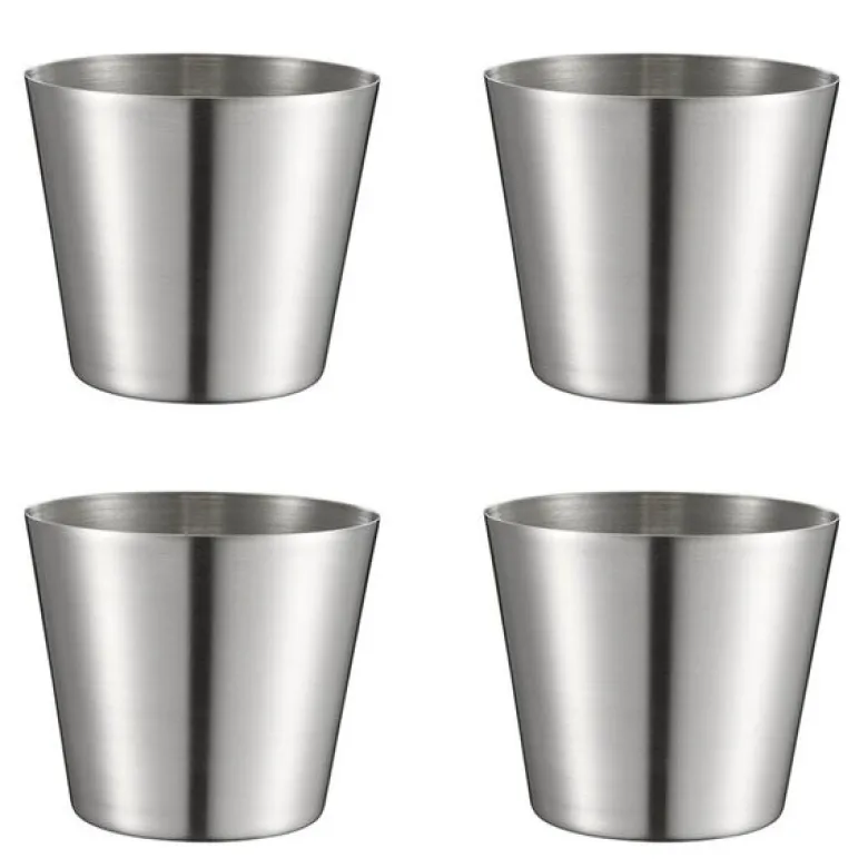 Peg pommes-/serveringskopp 9,5 cm 4 stk stål