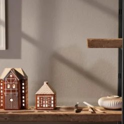 Pepparkakshus Ljuslykta Large Brun
