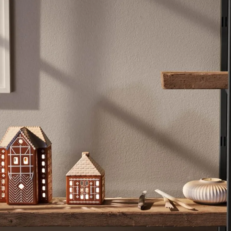 Pepparkakshus Ljuslykta Large Brun