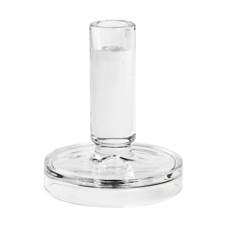 Petra lysestake 14 cm klart glass