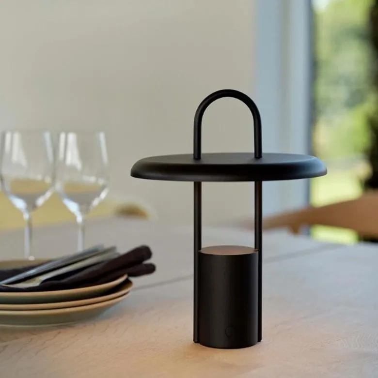 Pier bærbar LED lampe 25 cm black