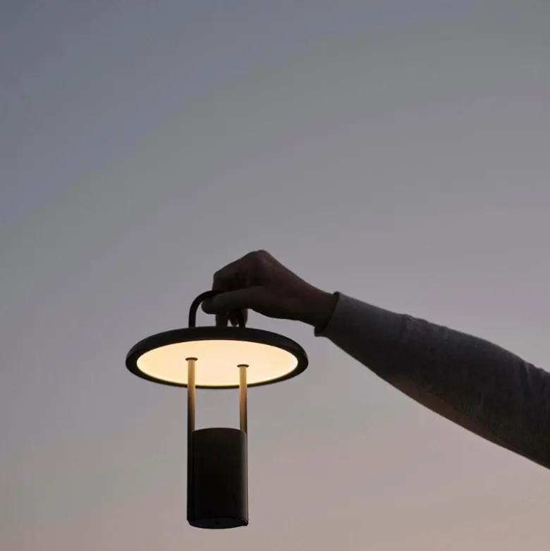 Pier bærbar LED lampe 25 cm black