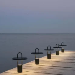 Pier bærbar LED lampe 25 cm black