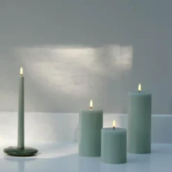 Pillar LED kubbelys 7,8x15,2 cm dusty green
