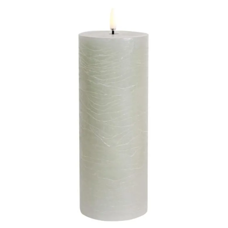 Pillar LED kubbelys 7,8x20,3 cm dusty green