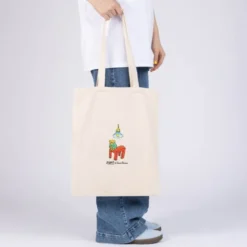 Pippi handlenett 38,5x42 cm Pippi vasker huset beige