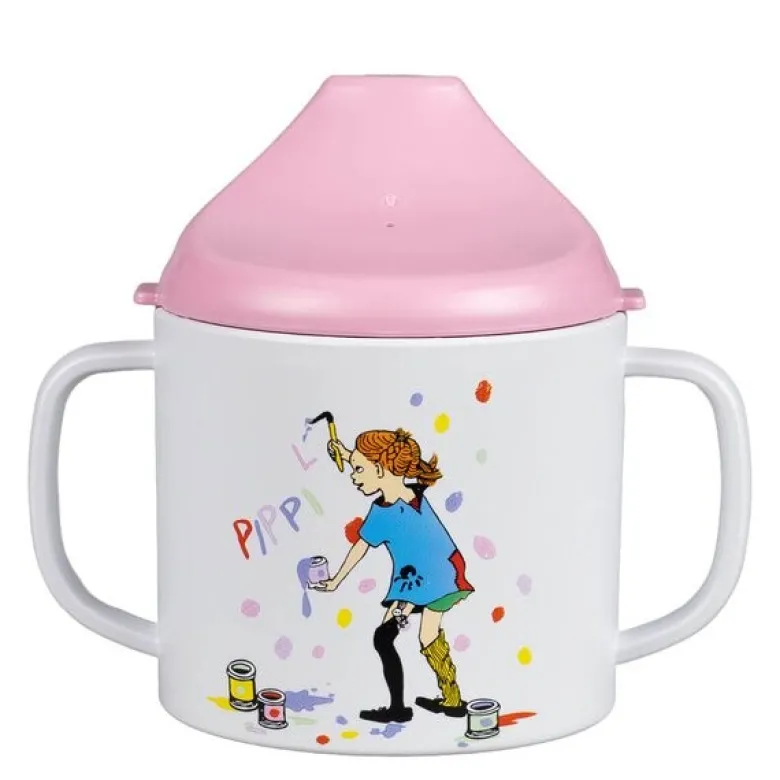 Pippi Langstrømpe tutekopp 18 cl Bursdag hvit