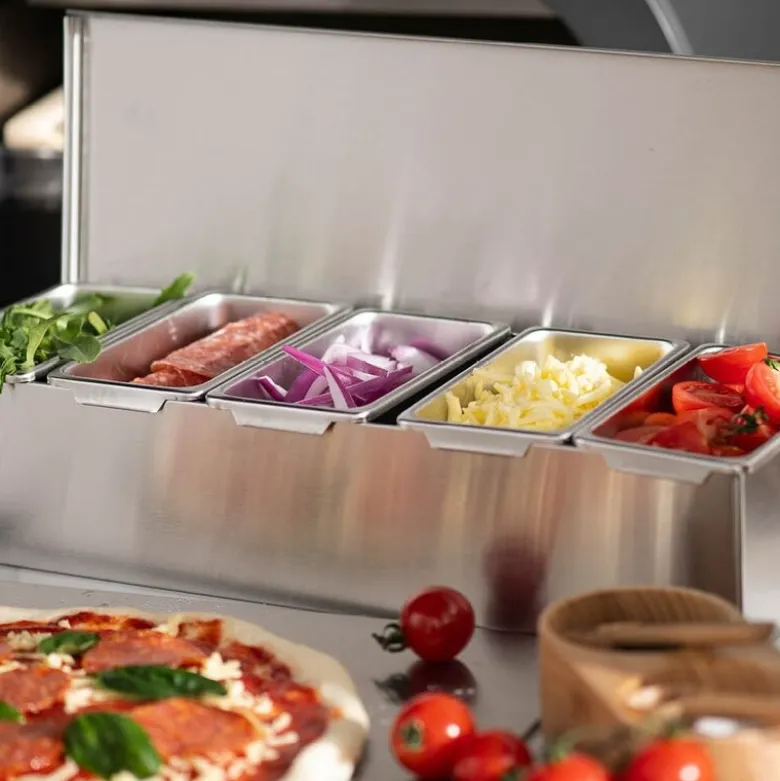 Pizza Angels toppingboks 2L børstet stål