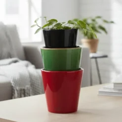 Plant blomsterpotte liten 12x12 cm grønn