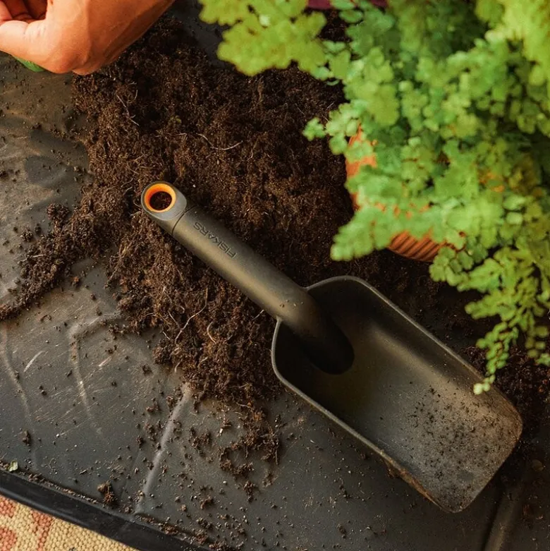 Plantespade 35 cm svart