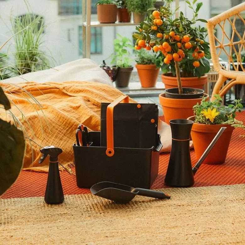 Plantespade og kost 2-in-1