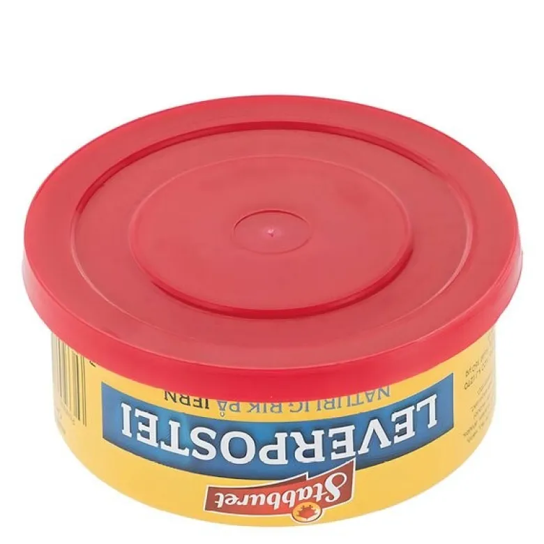 Plastlokk stor leverpostei 2 stk rød