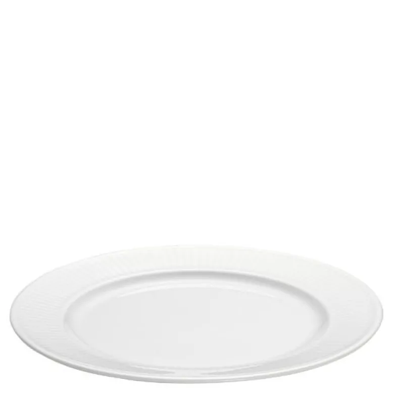Plissé tallerken flat 20 cm hvit