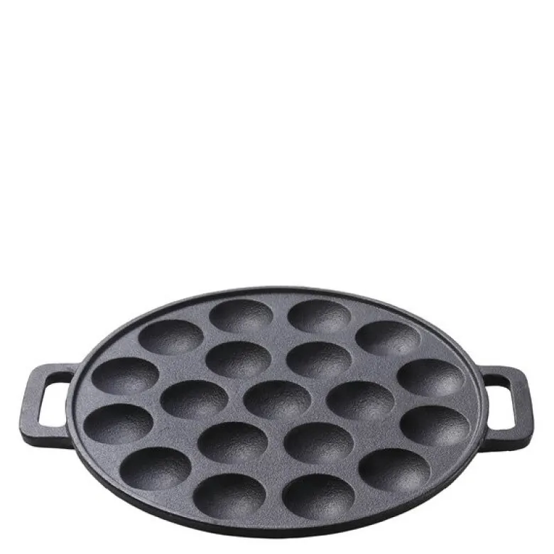 Poffertjes/munkepanne 19 hull 24 cm støpejern