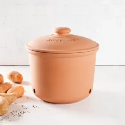 Potetkrukke med lokk i keramikk 25 cm