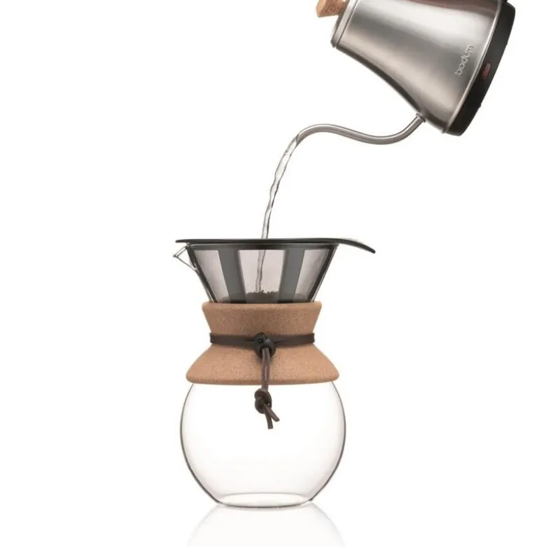 Pour Over kaffebrygger 1 L/8 kopper filter/kork
