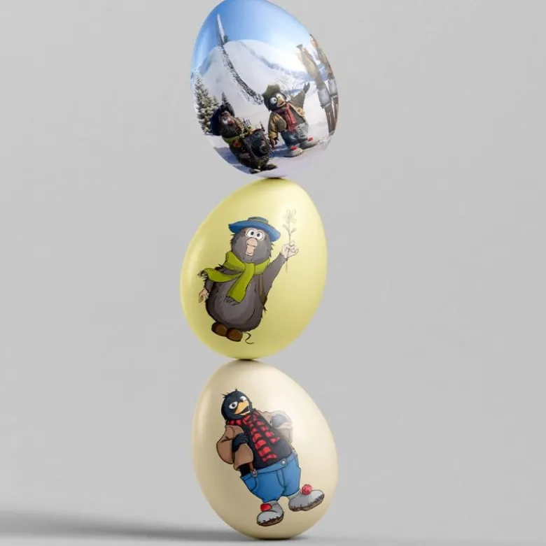 Påskeegg metall 15 cm Solan beige