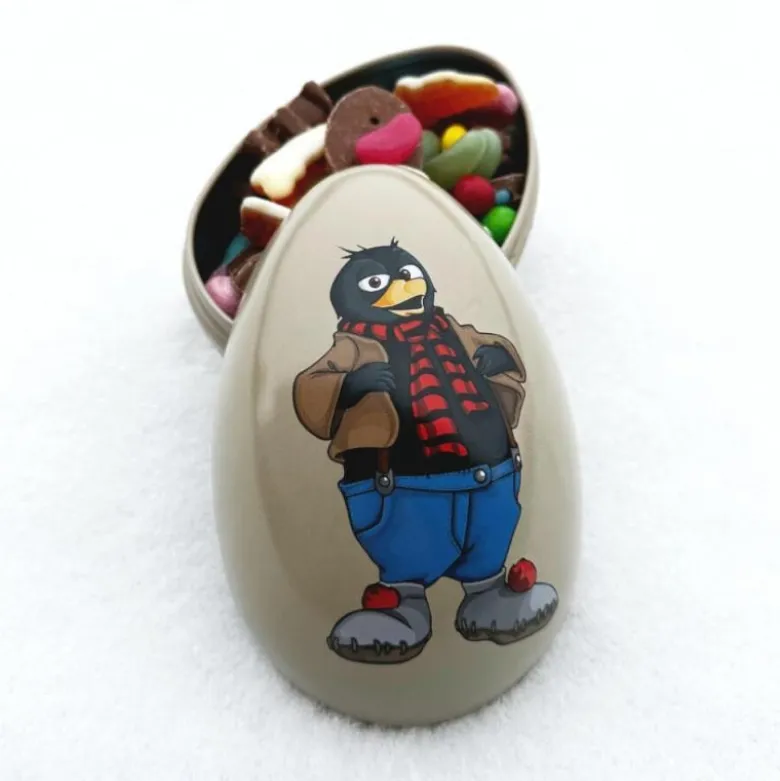 Påskeegg metall 15 cm Solan beige