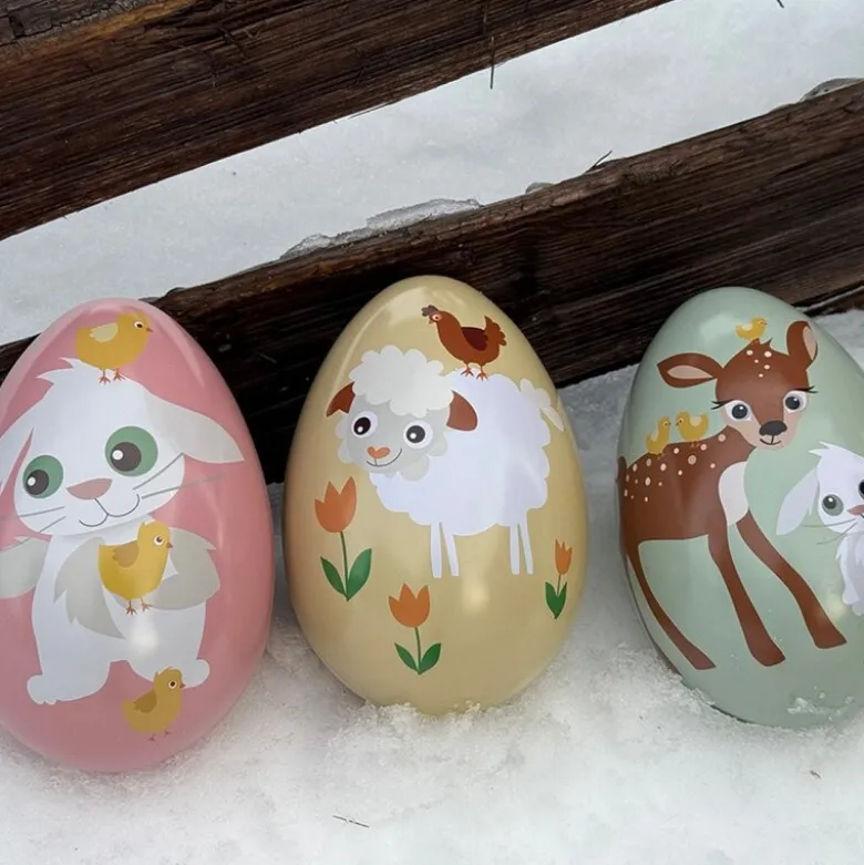 Påskeegg 10x15 cm Lam gul