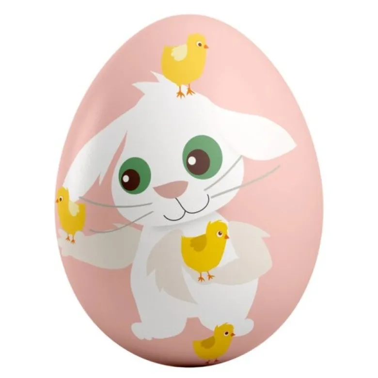 Påskeegg 10x15 cm Lille kanin rosa