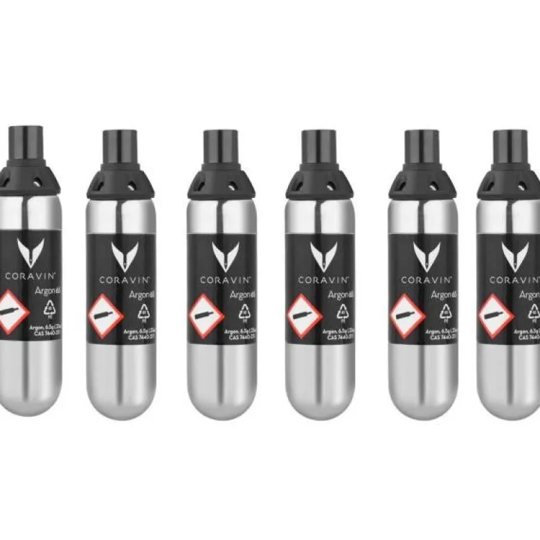Pure gasspatroner 6 stk 6,5g/21 ml sølv