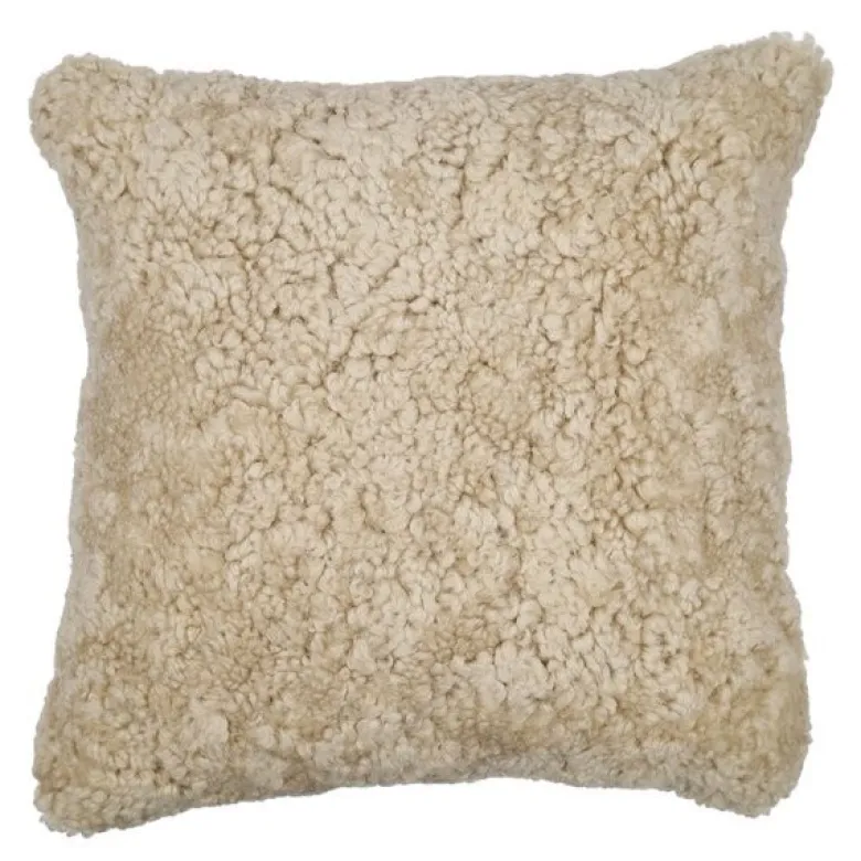 Pute new zealand saueskinn kort ull 40x40 cm moon light