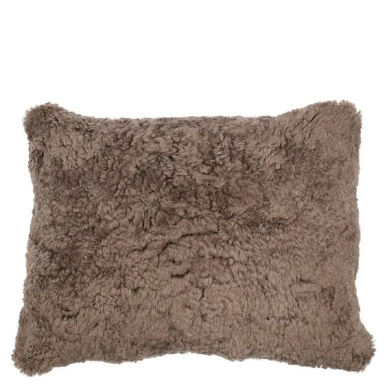 Pute new zealand saueskinn kort ull 35x45 cm chocolate