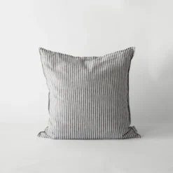 Putetrekk lin 50x50 cm grey/white