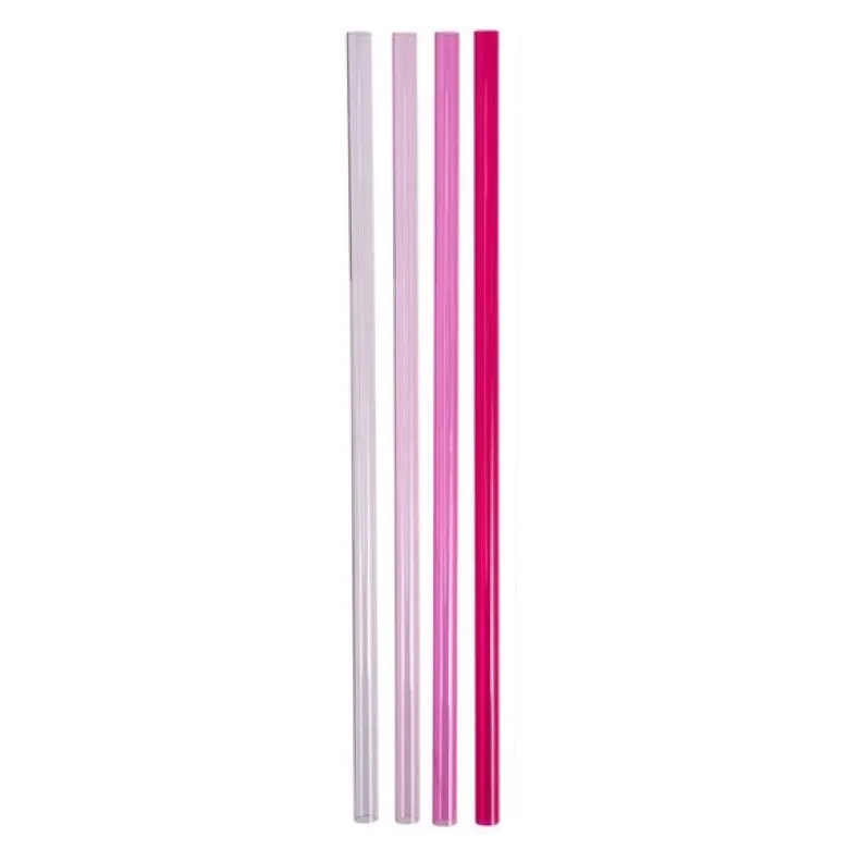 Quencher sugerør 4 stk til Quencher 1,18L rosa