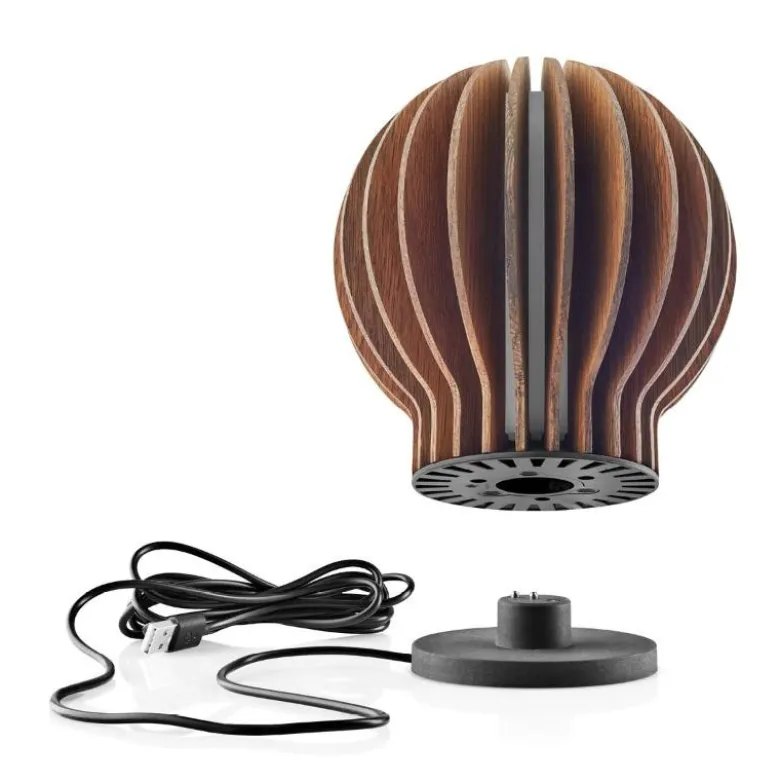 Radiant rund LED lampe 15 cm røkt eik