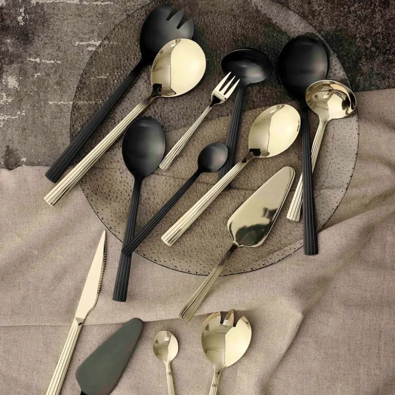RAW salatsett 2 deler matte black