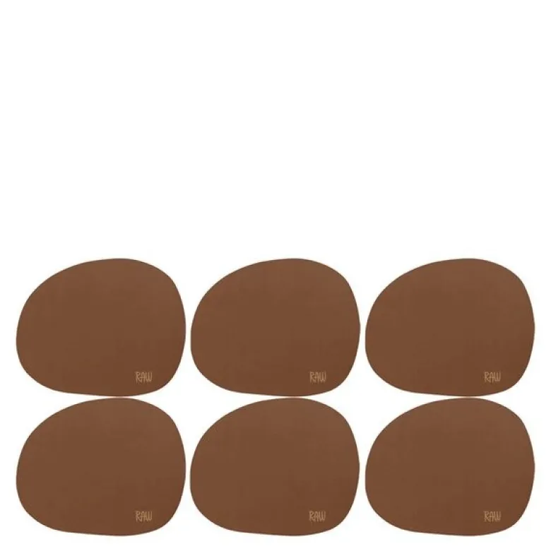 RAW Soft glassbrikke 6 stk mocca