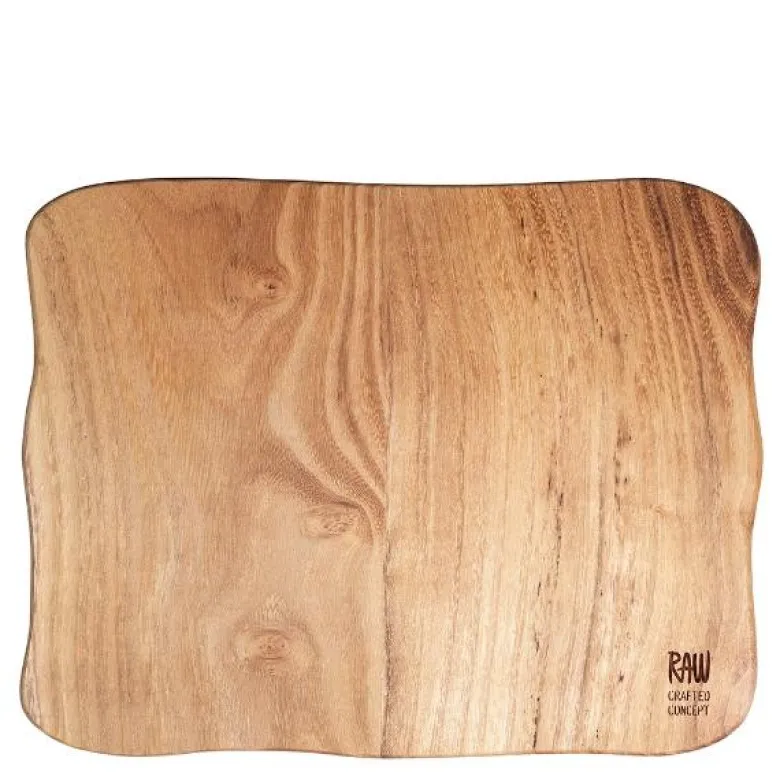 RAW Teak skjærefjøl i tre 40x30x2 cm