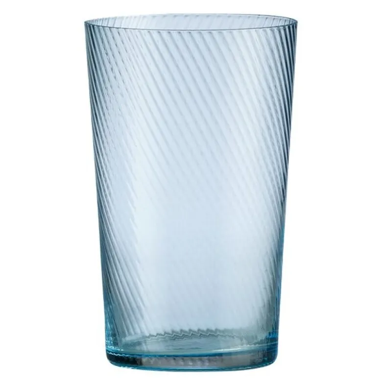 RAW Unique swirl highball glass 45 cl light blue
